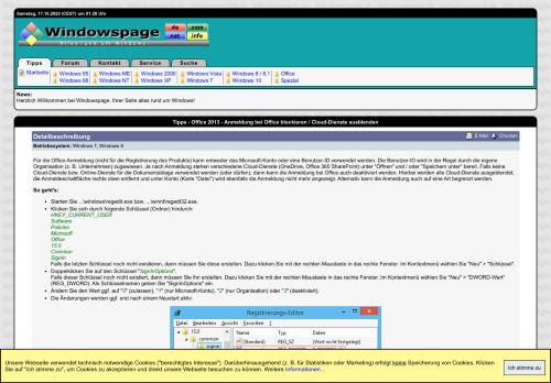 
                            8. Windowspage - Office 2013 - Anmeldung bei Office blockieren / Cloud ...