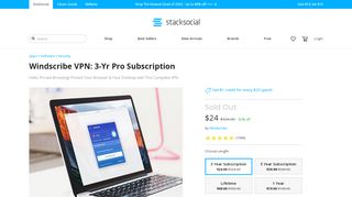 
                            8. Windscribe VPN: 3-Yr Pro Subscription | StackSocial