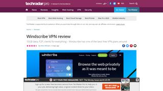 
                            3. Windscribe VPN review | TechRadar