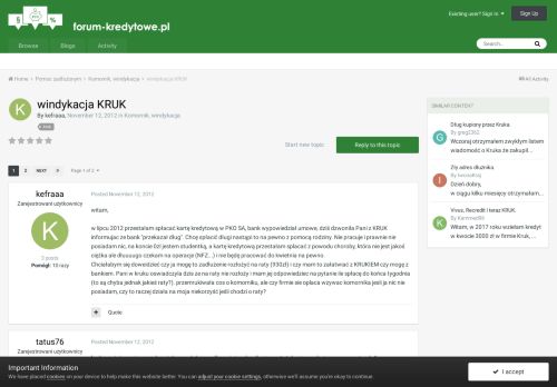 
                            10. windykacja KRUK - Komornik, windykacja - Forum-Kredytowe.pl