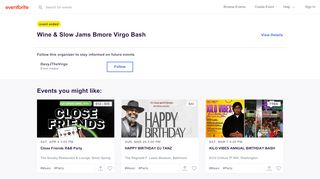 
                            11. Wine & Slow Jams Bmore Virgo Bash Tickets, Thu, Sep 20, 2018 at 10 ...