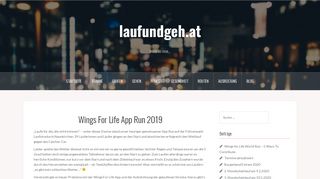 
                            11. Wings For Life App Run 2019 - laufundgeh.at