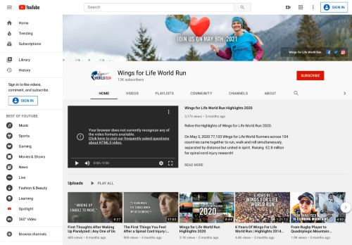 
                            5. Wings for Life World Run - YouTube