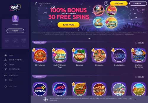 
                            8. Wink Slots: Play Online Slots | 30 FREE Spins - No Deposit Needed
