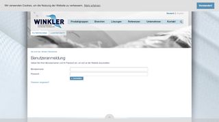 
                            6. Winkler Filtertechnik - Login-Seite