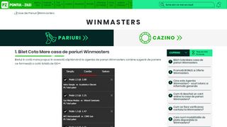 
                            6. Winmasters - Bonus - Agentie Pariuri Sportive Online Romania