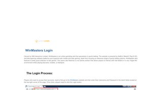 
                            11. WinMasters Login | casinologin