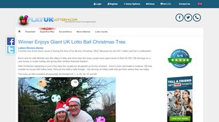 
                            10. Winner Enjoys Giant UK Lotto Ball Christmas Tree - PlayUKLottery.com