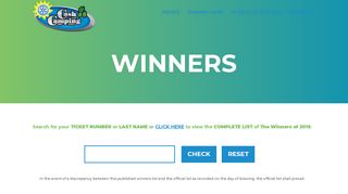 
                            5. Winners - Cash and Camping Super Lottery