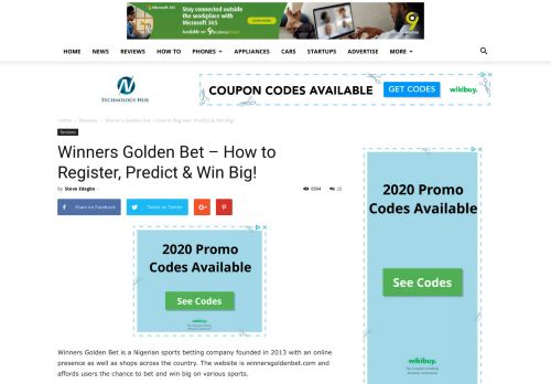 
                            12. Winners Golden Bet - How to Register Online, Book, Predict & Win Big ...