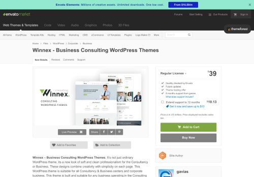 
                            9. Winnex - Business Consulting WordPress Themes by gavias ...