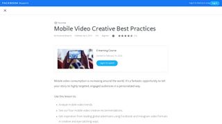 
                            11. Winning With Video on Mobile : Blueprint