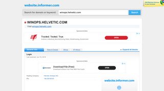 
                            7. winops.helvetic.com at Website Informer. Login. Visit Winops Helvetic.