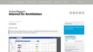 
                            8. WINPLAN++ - Internet für Architekten