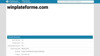 
                            6. Winplateforme Website - Login - winplateforme.com