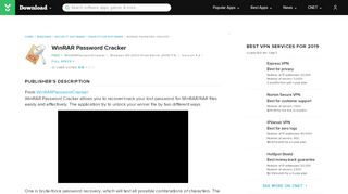 
                            4. WinRAR Password Cracker - Free download and software reviews ...