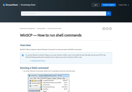 
                            13. WinSCP — How to run shell commands – DreamHost