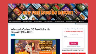 
                            5. Winspark Casino: 50 Free Spins No Deposit! (Non UK!) - New Free ...