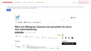 
                            5. Wint och Billogram lanserar ett samarbete för ännu mer ... - Mynewsdesk