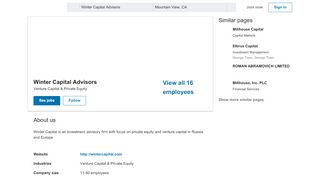 
                            11. Winter Capital Advisors | LinkedIn