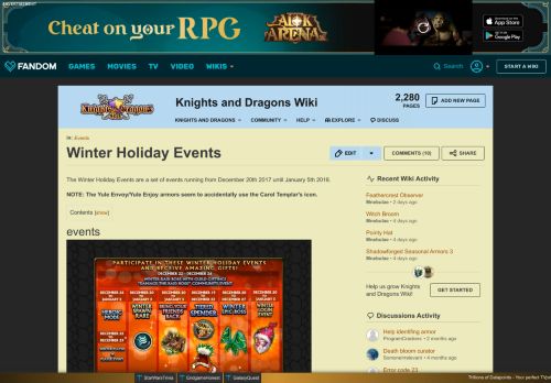 
                            7. Winter Holiday Events | Knights and Dragons Wiki | FANDOM ...