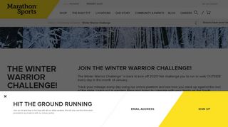 
                            4. Winter Warrior Challenge | Marathon Sports