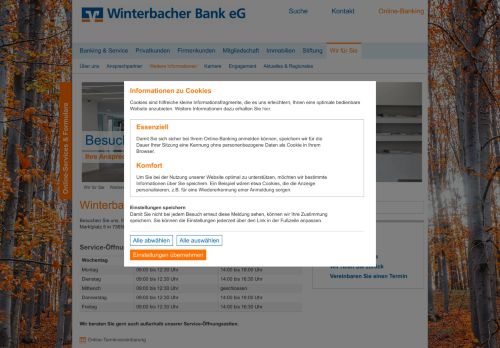 
                            10. Winterbacher Bank eG Öffnungszeiten & Ausstattung