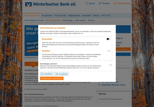 
                            1. Winterbacher Bank eG Online-Banking