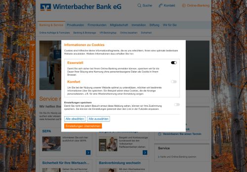 
                            13. Winterbacher Bank eG Service Girokonto & Kreditkarten