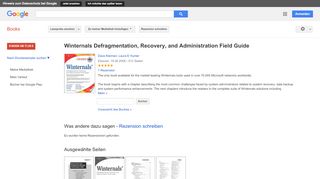 
                            12. Winternals Defragmentation, Recovery, and Administration Field Guide