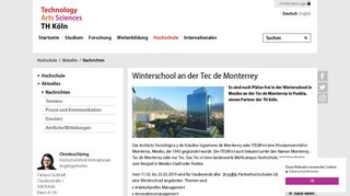 
                            12. Winterschool an der Tec de Monterrey - TH Köln