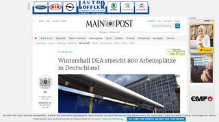 
                            7. Wintershall DEA streicht 800 Arbeitsplätze in Deutschland - Main-Post