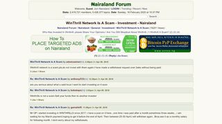 
                            1. WinThrill Network Is A Scam - Investment - Nigeria - Nairaland Forum