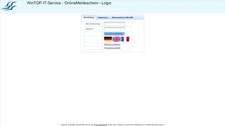 
                            2. WinTOP IT-Service - OnlineMeldeschein - Login