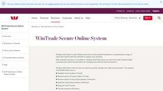 
                            8. WinTrade Secure Online System | Westpac