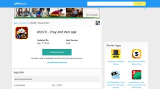 
                            7. WinZO - Play and Win Apk Download latest version - com.tictok ...