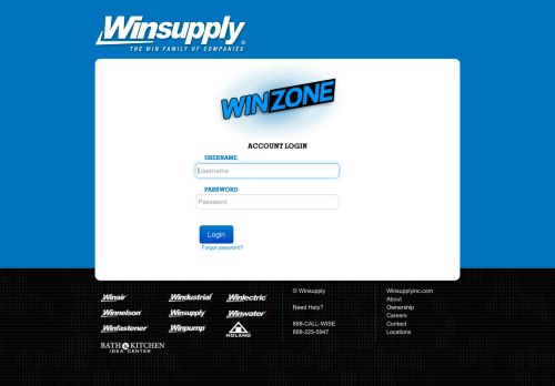 
                            2. WinZone Log in - Winsupply