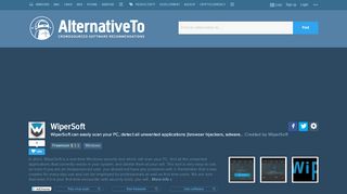
                            13. WiperSoft Alternatives and Similar Software - AlternativeTo.net