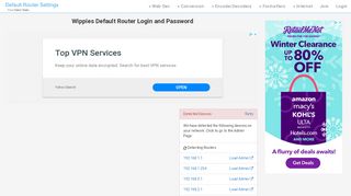 
                            9. Wippies Default Router Login and Password - Clean CSS