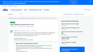 
                            5. wippies sähköpostiin kirjautuminen ei toimi | OmaYhteisö