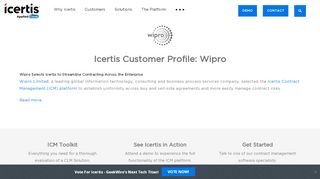 
                            12. Wipro Selects Icertis Contract Management Platform