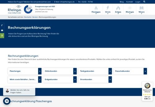 
                            9. Wir erklären Ihre Rheingas Rechnung