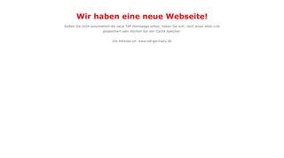 
                            2. Wir haben eine neue Webseite! - TAF Germany
