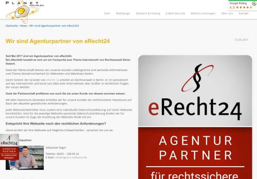 
                            13. Wir sind Agenturpartner von eRecht24 | Planet-Online.biz