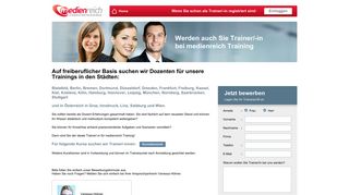 
                            5. Wir suchen neue Trainer! - Trainerportal von medienreich ...