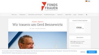 
                            10. Wir trauern um Gerd Bennewitz - Fondsfrauen