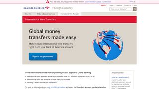 
                            12. Wire Transfer - International Wire Transfers from Bank of America