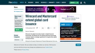
                            9. Wirecard and Mastercard extend global card issuance