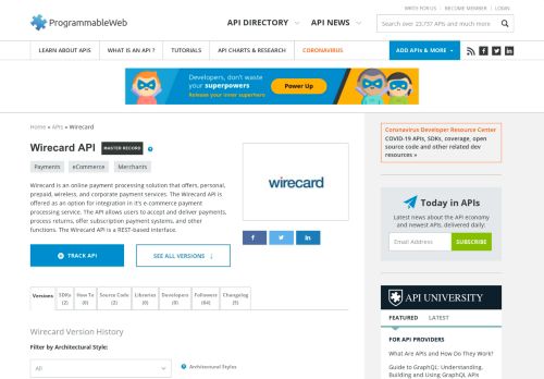 
                            12. Wirecard API | ProgrammableWeb