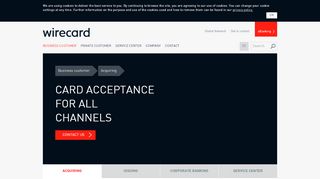 
                            9. WIRECARD BANK: Card acceptance and acquiring for merchants